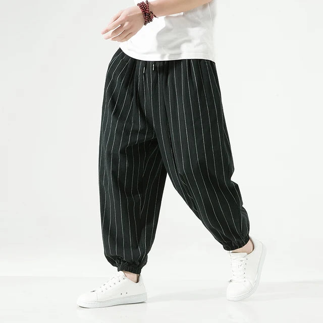 Harajuku Casual Men's Striped Joggers