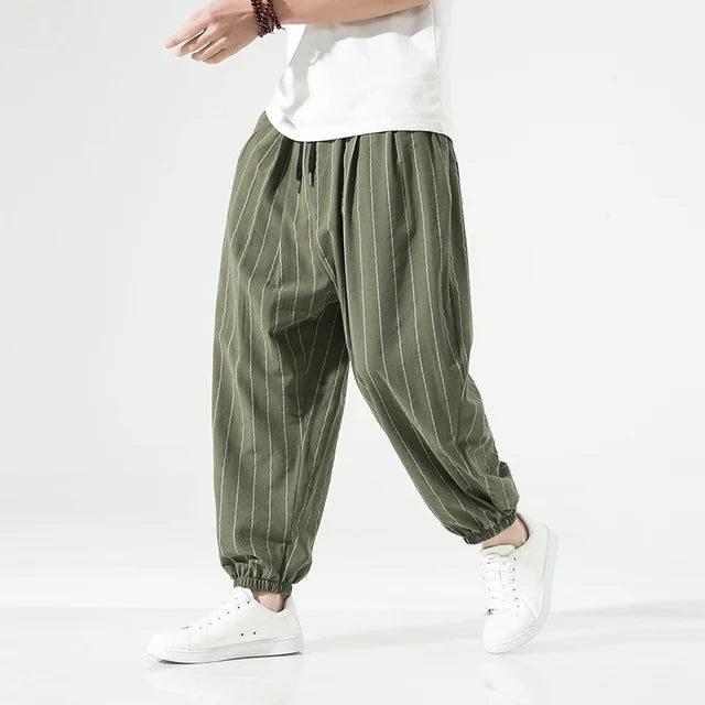 Harajuku Casual Men's Striped Joggers