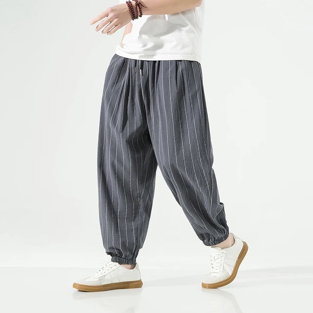 Harajuku Casual Men's Striped Joggers