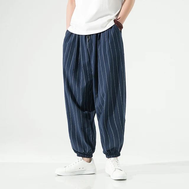 Harajuku Casual Men's Striped Joggers