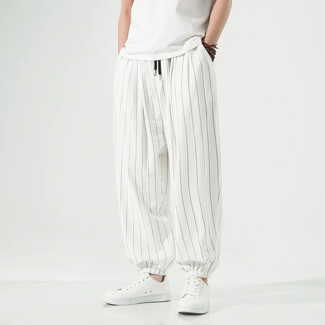 Harajuku Casual Men's Striped Joggers