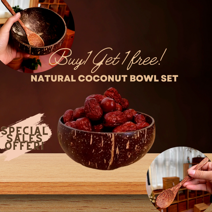 Natural Coconut Bowl Set