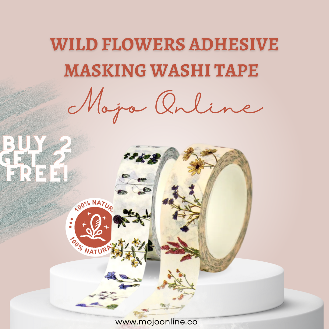 Wild Flowers Adhesive Masking Washi Tape