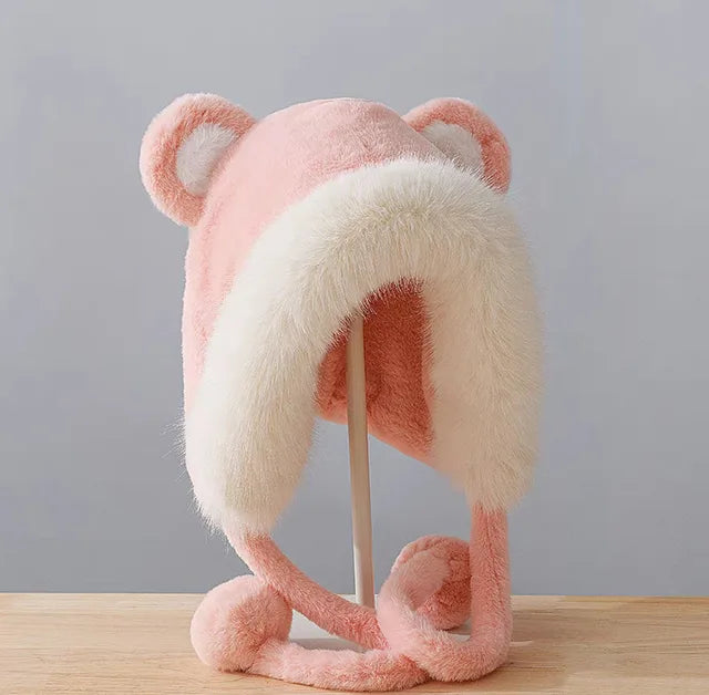 Cute Bear Lace-up Hat