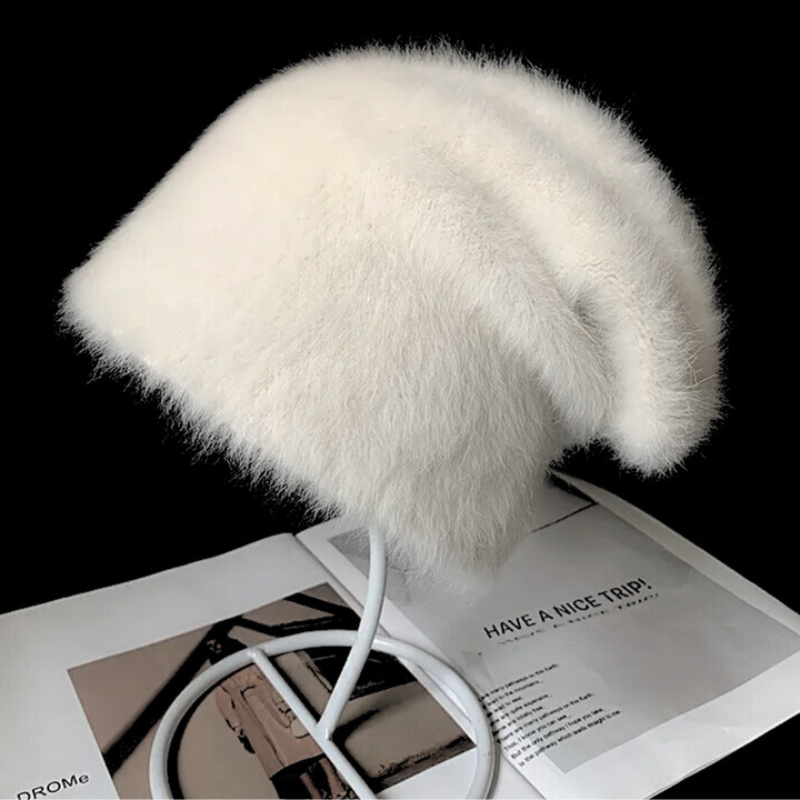 Rabbit Fur Winter Beanies