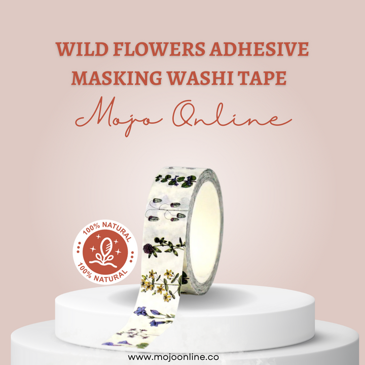 Wild Flowers Adhesive Masking Washi Tape